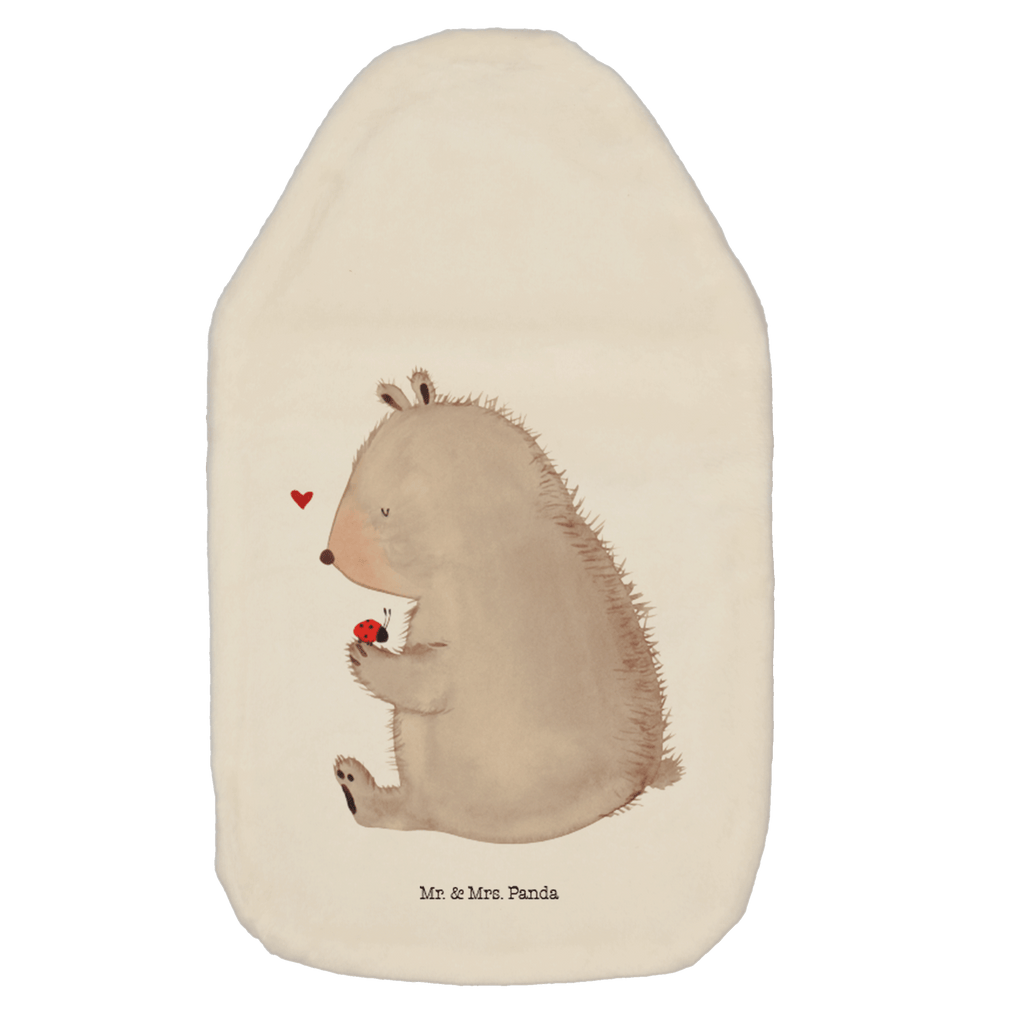 Wärmflasche Bär mit Marienkäfer Wärmekissen, Kinderwärmflasche, Körnerkissen, Wärmflaschenbezug, Wärmflasche mit Bezug, Bär, Teddy, Teddybär, Marienkäfer, Liebe, Freiheit, Motivation, Das Leben ist schön