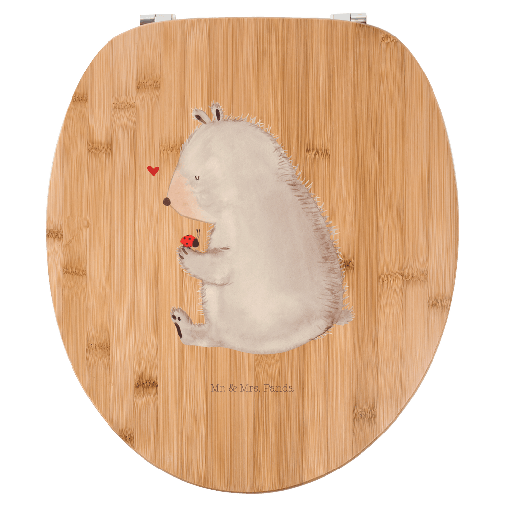 Motiv WC Sitz Bär mit Marienkäfer Klobrille, Klodeckel, Toilettendeckel, WC-Sitz, Toilette, Bär, Teddy, Teddybär, Marienkäfer, Liebe, Freiheit, Motivation, Das Leben ist schön
