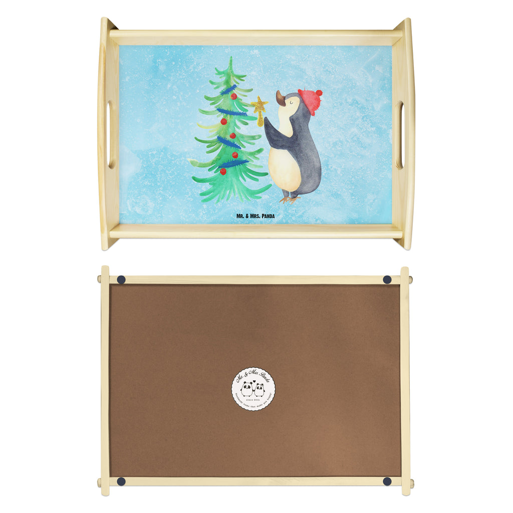 Serviertablett Pinguin Weihnachtsbaum Tablett, Holztablett, Küchentablett, Dekotablett, Frühstückstablett, Winter, Weihnachten, Weihnachtsdeko, Nikolaus, Advent, Heiligabend, Wintermotiv, Pinguin