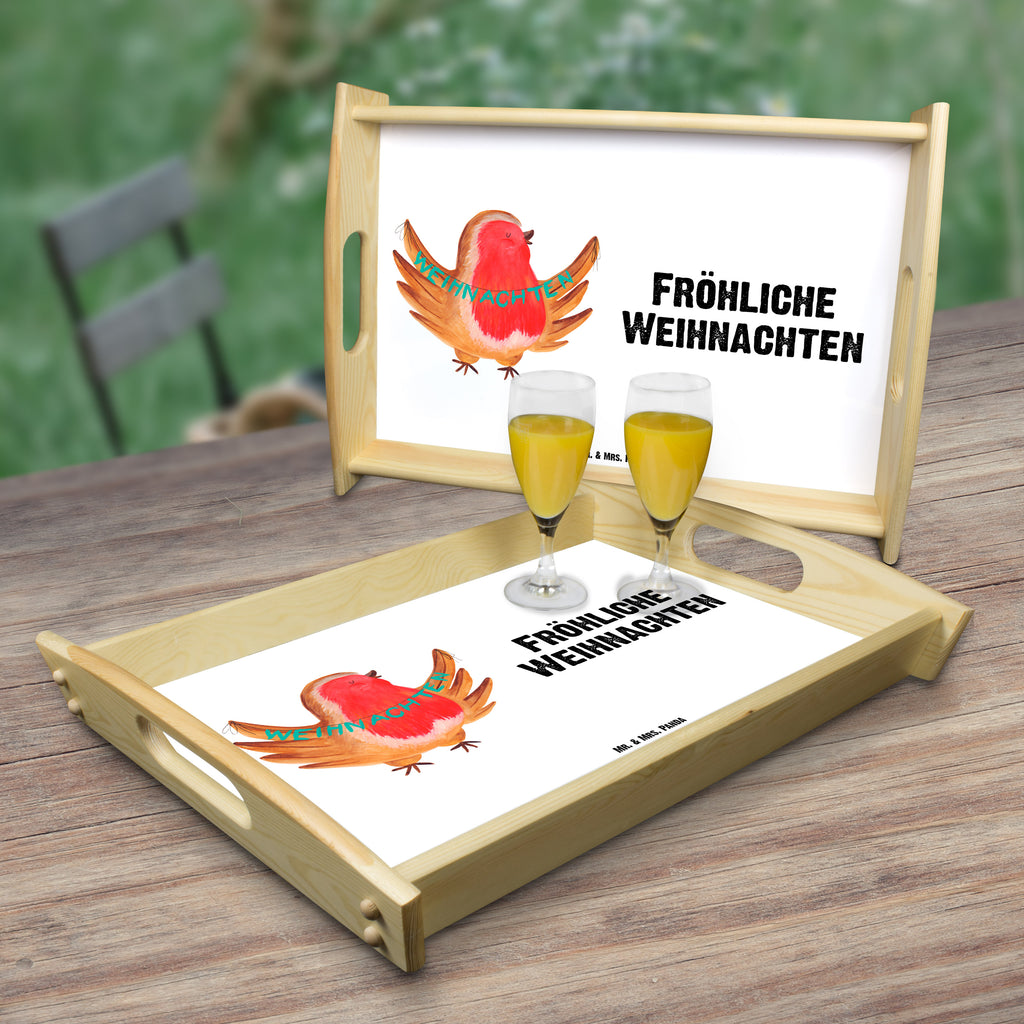 Serviertablett Rotkehlchen Weihnachten Tablett, Holztablett, Küchentablett, Dekotablett, Frühstückstablett, Winter, Weihnachten, Weihnachtsdeko, Nikolaus, Advent, Heiligabend, Wintermotiv, Frohe Weihnachten, Weihnachtsmotiv, Weihnachtsgruß, Vogel, xmas