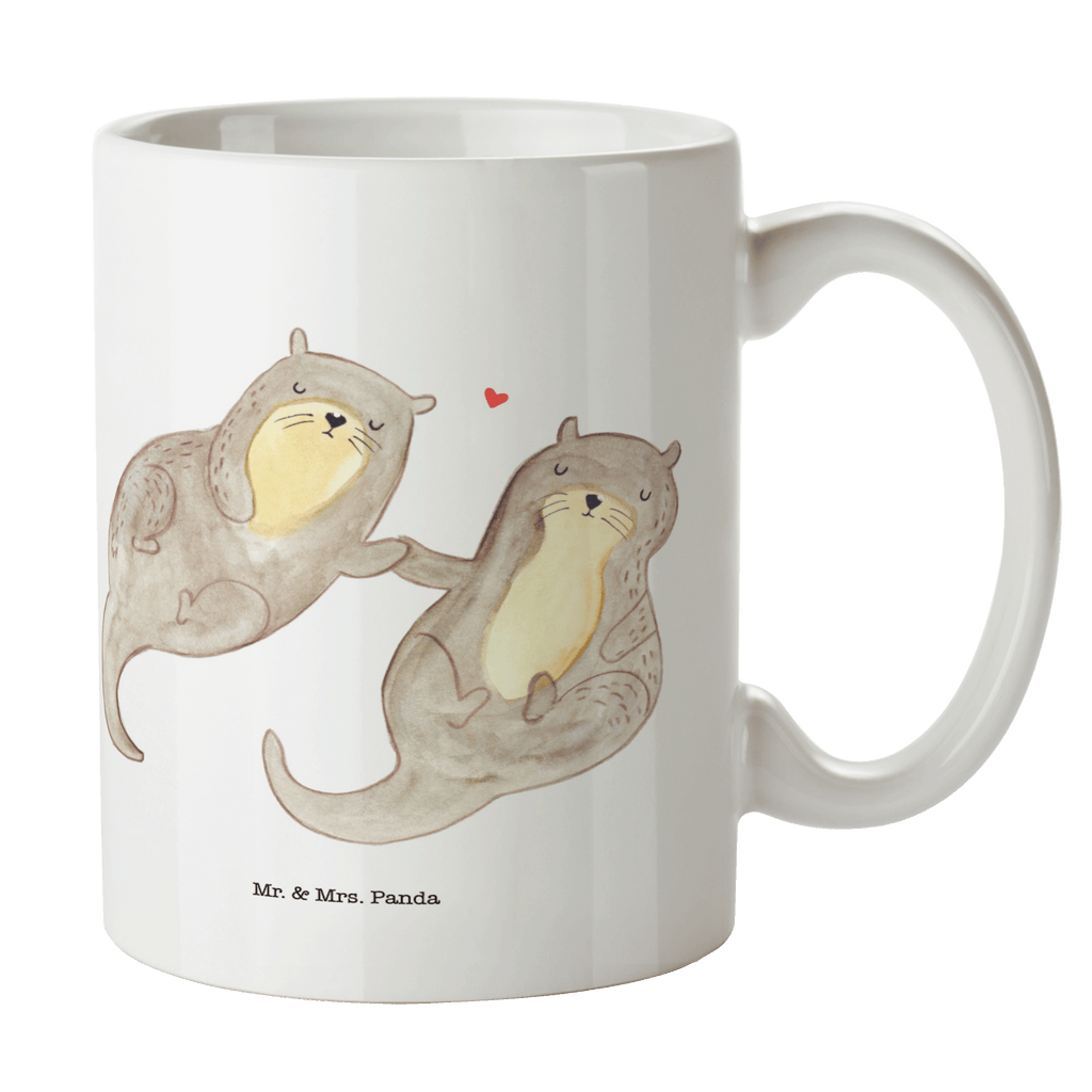 Tasse Otter händchenhaltend Otter Seeotter See Otter Becher, Kaffeetasse, Kaffeebecher, Tee, Frühstück, Büro  Otter,  Fischotter,  Seeotter