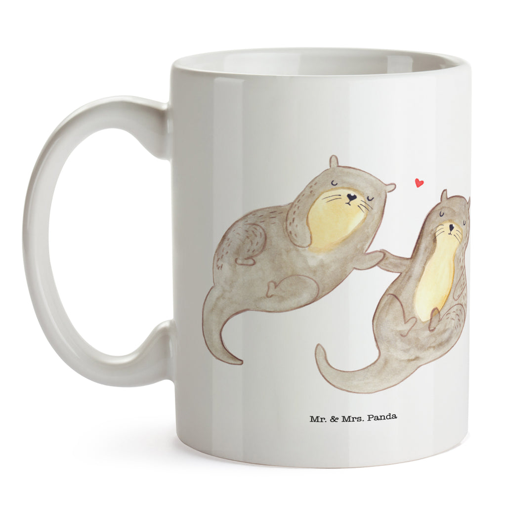 Tasse Otter händchenhaltend Otter Seeotter See Otter Becher, Kaffeetasse, Kaffeebecher, Tee, Frühstück, Büro  Otter,  Fischotter,  Seeotter
