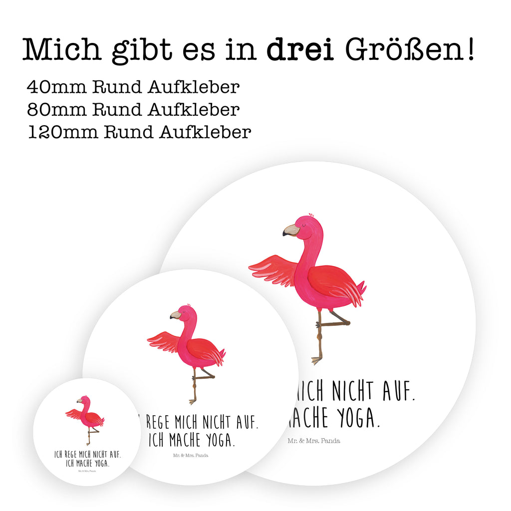 80mm Rund Aufkleber Flamingo Yoga Sticker, Aufkleber, Etikett, Flamingo, Vogel, Yoga, Namaste, Achtsamkeit, Yoga-Übung, Entspannung, Ärger, Aufregen, Tiefenentspannung