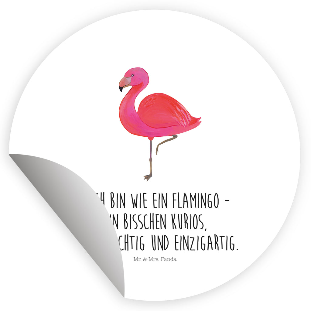 80mm Rund Aufkleber Flamingo classic Sticker, Aufkleber, Etikett, Flamingo, Einzigartig, Selbstliebe, Stolz, ich, für mich, Spruch, Freundin, Freundinnen, Außenseiter, Sohn, Tochter, Geschwister