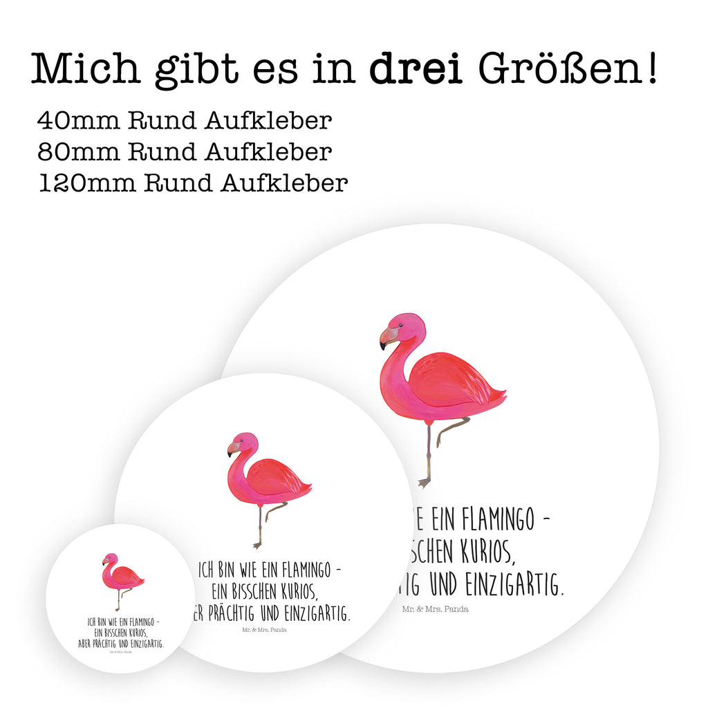 80mm Rund Aufkleber Flamingo classic Sticker, Aufkleber, Etikett, Flamingo, Einzigartig, Selbstliebe, Stolz, ich, für mich, Spruch, Freundin, Freundinnen, Außenseiter, Sohn, Tochter, Geschwister