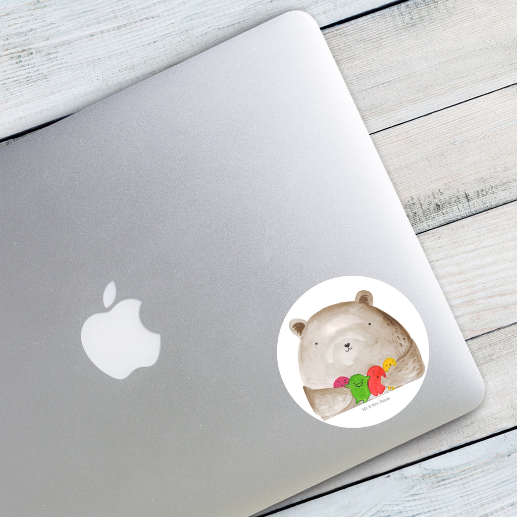 80mm Rund Aufkleber Bär Gefühl Sticker, Aufkleber, Etikett, Bär, Teddy, Teddybär, Wahnsinn, Verrückt, Durchgedreht