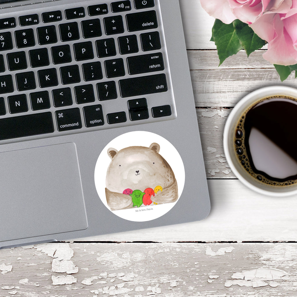 80mm Rund Aufkleber Bär Gefühl Sticker, Aufkleber, Etikett, Bär, Teddy, Teddybär, Wahnsinn, Verrückt, Durchgedreht