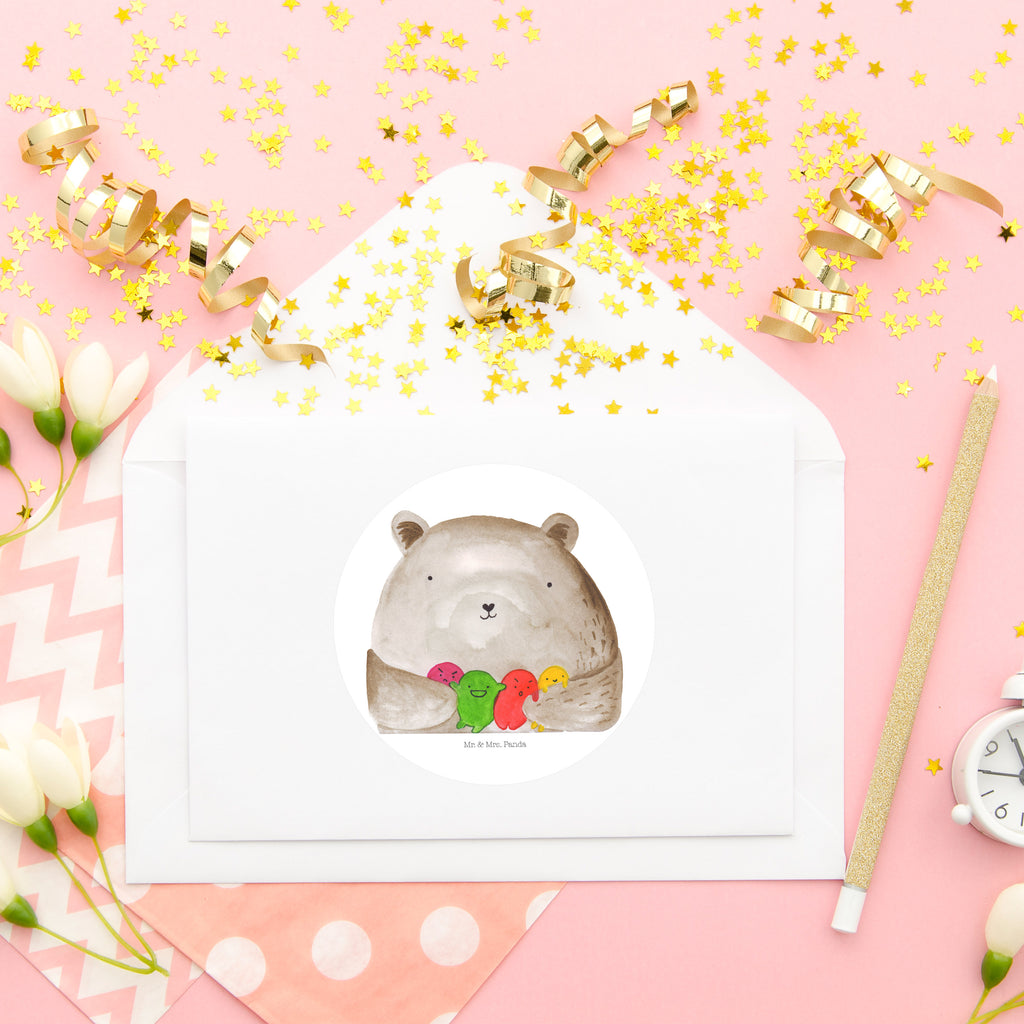 80mm Rund Aufkleber Bär Gefühl Sticker, Aufkleber, Etikett, Bär, Teddy, Teddybär, Wahnsinn, Verrückt, Durchgedreht