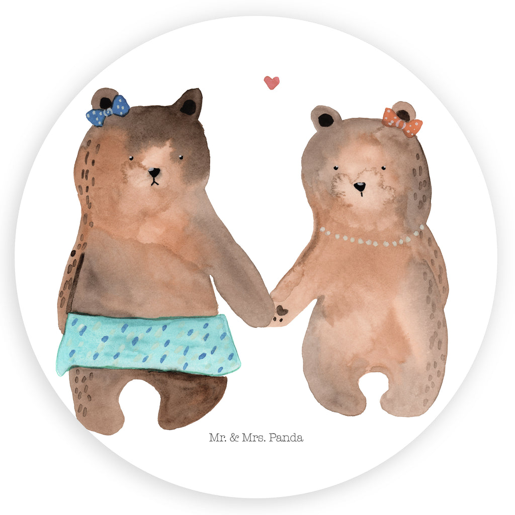 80mm Rund Aufkleber Bär Freundin