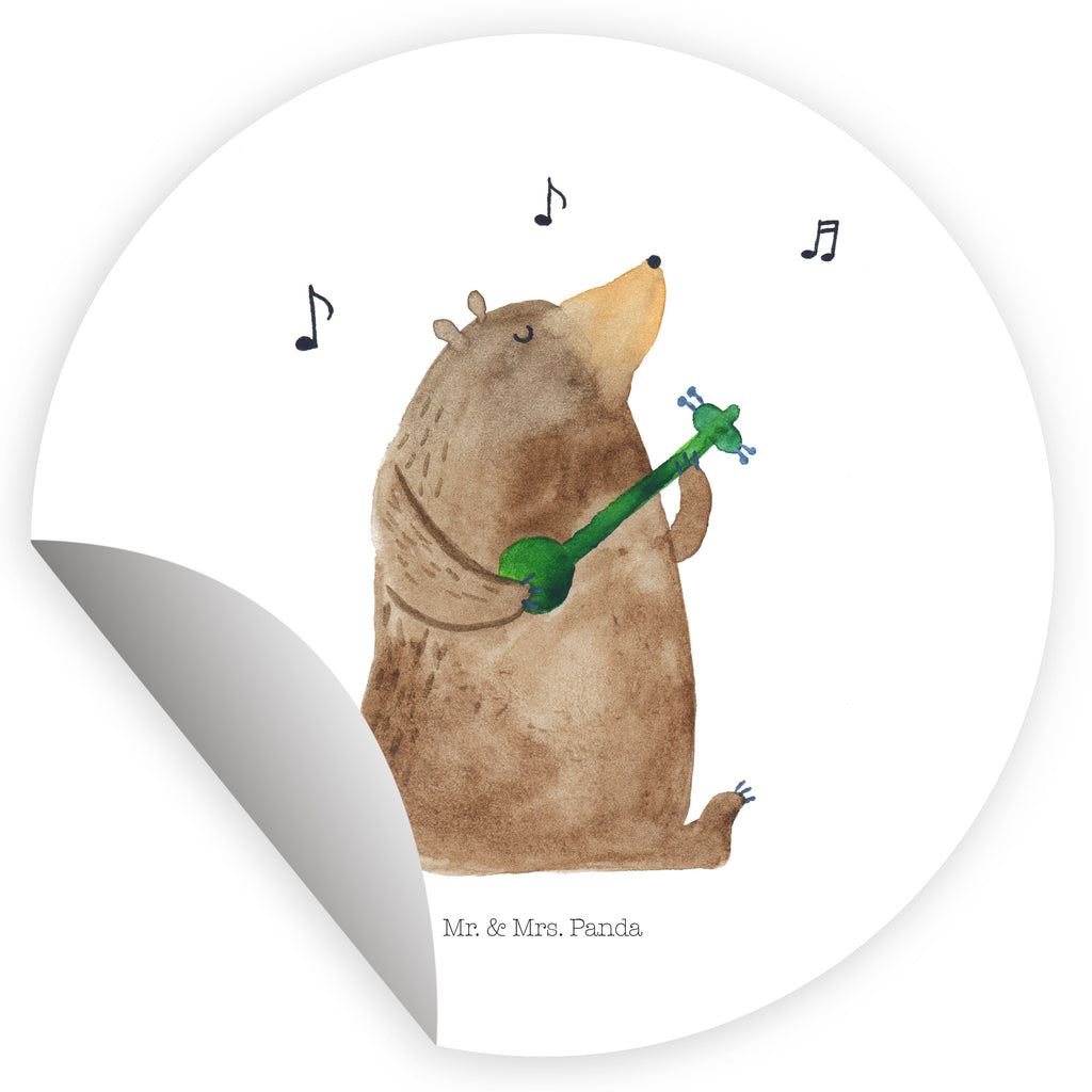 80mm Rund Aufkleber Bär Lied Sticker, Aufkleber, Etikett, Bär, Teddy, Teddybär, Bärchen, Bear, Liebeslied, Lied, Song, Valentinstag, Valentine, Geschenk, Partner, Liebe, Freundin, Frau, Herz, Spruch