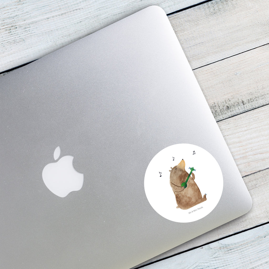 80mm Rund Aufkleber Bär Lied Sticker, Aufkleber, Etikett, Bär, Teddy, Teddybär, Bärchen, Bear, Liebeslied, Lied, Song, Valentinstag, Valentine, Geschenk, Partner, Liebe, Freundin, Frau, Herz, Spruch