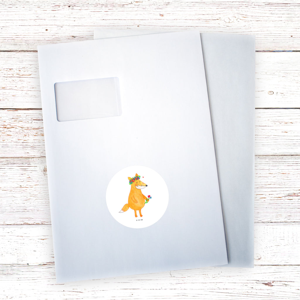 80mm Rund Aufkleber Fuchs Blumenliebe Sticker, Aufkleber, Etikett, Fuchs, Füchse, Fox, Liebe, Freundin, Fuchsmädchen, Blumenmädchen, Freundinnen, Liebesbeweis, Blume, Blumen, Motivation, Freude, ich, mich, Selbstliebe