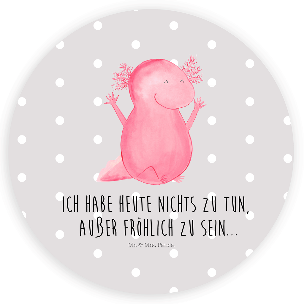 80mm Rund Aufkleber Axolotl Hurra Sticker, Aufkleber, Etikett, Axolotl, Molch, Axolot, Schwanzlurch, Lurch, Lurche, fröhlich, Spaß, Freude, Motivation, Zufriedenheit