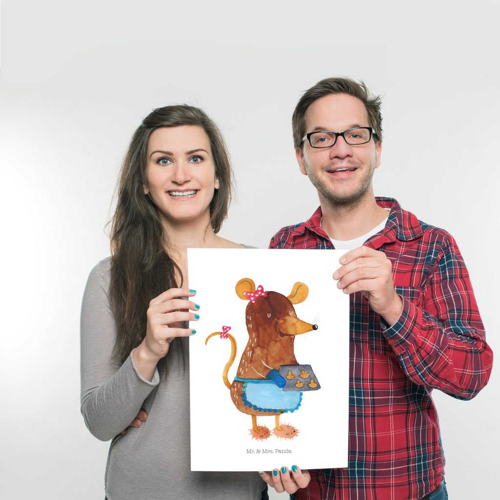 Poster Maus Kekse Poster, Wandposter, Bild, Wanddeko, Küchenposter, Kinderposter, Wanddeko Bild, Raumdekoration, Wanddekoration, Handgemaltes Poster, Mr. & Mrs. Panda Poster, Designposter, Kunstdruck, Posterdruck, Winter, Weihnachten, Weihnachtsdeko, Nikolaus, Advent, Heiligabend, Wintermotiv, Maus, Kekse, backen, Weihnachtskekse, Plätzchen, Weihnachtsbäckerei, Chaosqueen