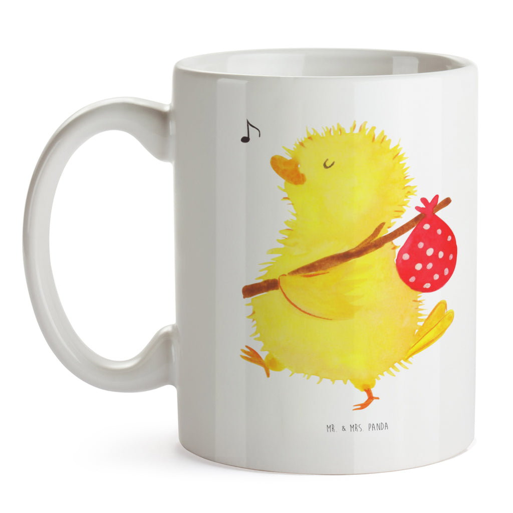 Tasse Küken Wanderer Küken, Ostern, Osterei, Ostereier, Ei, Frühlingsgefühle, Freude, Grüße, liebe Grüße, Frohe Ostern, Ostergrüße, Flausen, Wunder, Reisen, Weltenbummler, Zeit, Zeitmanagement, Backpacker Becher, Kaffeetasse, Kaffeebecher, Tee, Frühstück, Büro  Ostern, Osterhase, Ostergeschenke, Osternest, Osterdeko, Geschenk zu Ostern
