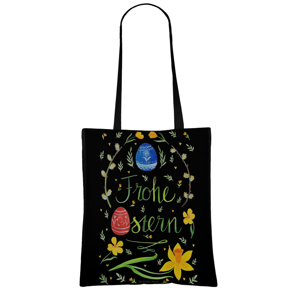 Tragetasche Frohe Ostern Beuteltasche, Beutel, Einkaufstasche, Jutebeutel, Stoffbeutel, Ostern, Osterhase, Ostergeschenke, Osternest, Osterdeko, Geschenk zu Ostern, Frohe Ostern, Ostergrüße, Osterblume, Osterei, bemalte Ostereier, Weidenkätzchen. Lettering