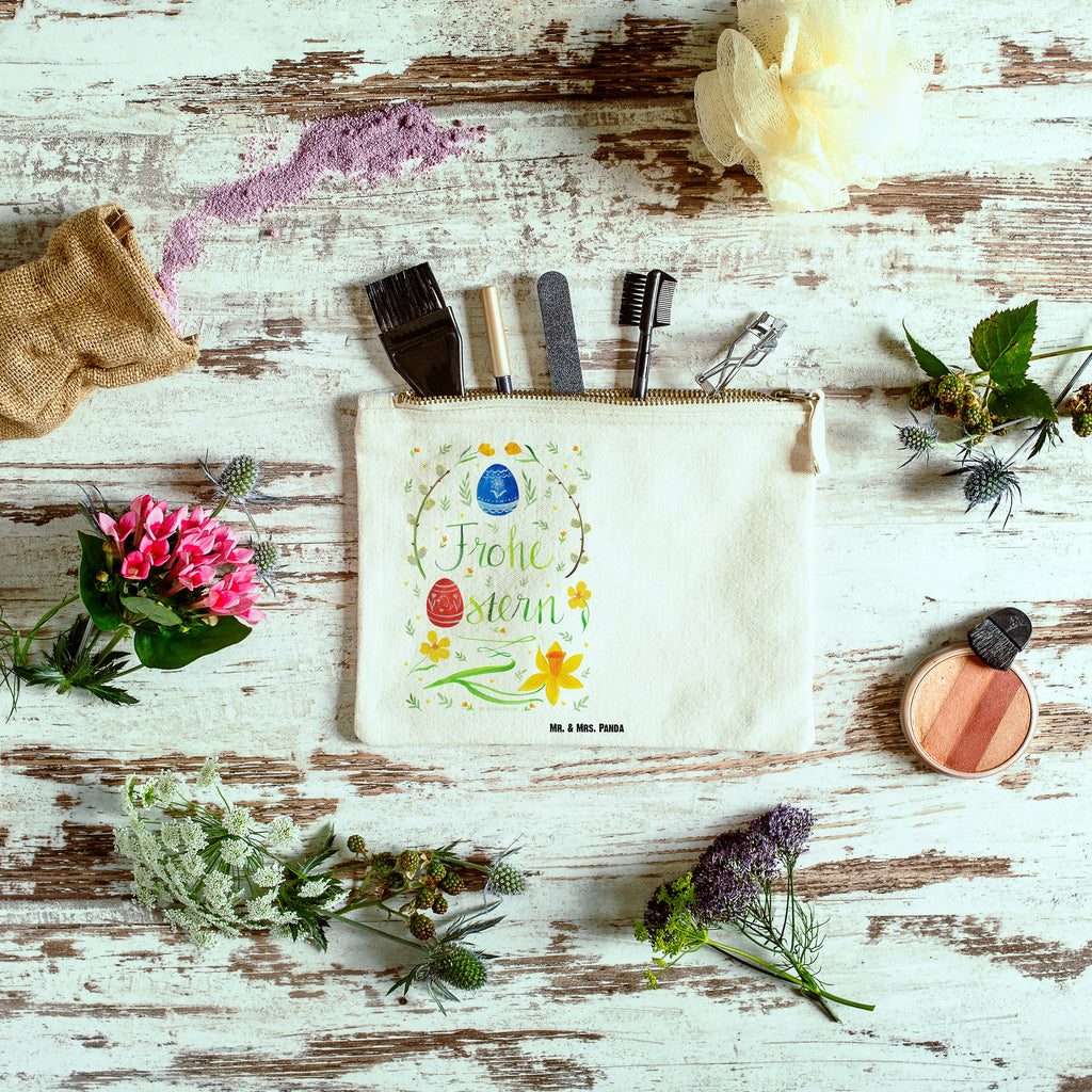 Schminktasche Frohe Ostern Schminktasche, Kosmetiktasche, Kosmetikbeutel, Stiftemäppchen, Etui, Federmappe, Makeup, XXL, Schminketui, Kosmetiketui, Schlamperetui, Ostern, Osterhase, Ostergeschenke, Osternest, Osterdeko, Geschenk zu Ostern, Frohe Ostern, Ostergrüße, Osterblume, Osterei, bemalte Ostereier, Weidenkätzchen. Lettering