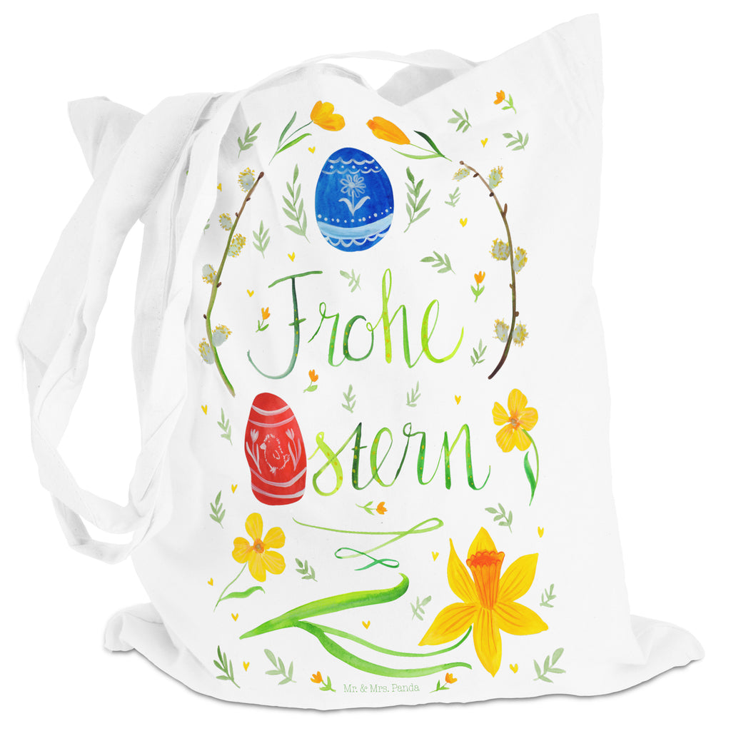 Tragetasche Frohe Ostern Beuteltasche, Beutel, Einkaufstasche, Jutebeutel, Stoffbeutel, Ostern, Osterhase, Ostergeschenke, Osternest, Osterdeko, Geschenk zu Ostern, Frohe Ostern, Ostergrüße, Osterblume, Osterei, bemalte Ostereier, Weidenkätzchen. Lettering