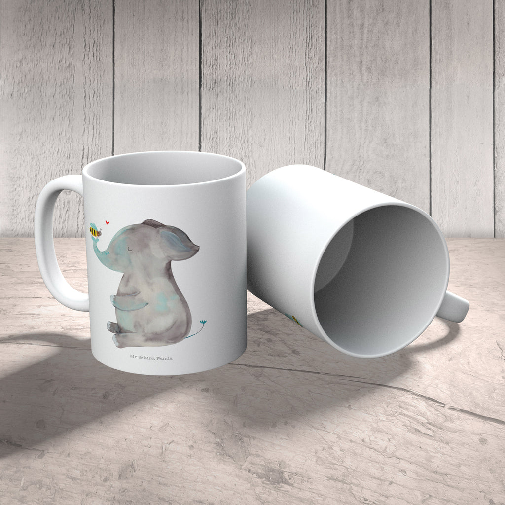 Tasse Elefant & Biene Elefant, Biene, Liebe, Liebesbeweis, Jahrestag, Liebesgeschenk, Heiratsantrag, Hochzeitsgeschenk, Liebesspruch Becher, Kaffeetasse, Kaffeebecher, Tee, Frühstück, Büro  süße Tiermotive, gute Laune, lustige Sprüche, Tiere