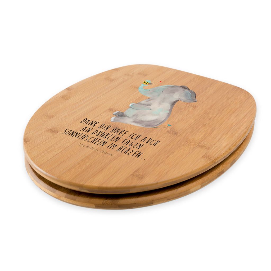 Motiv WC Sitz Elefant & Biene Klobrille, Klodeckel, Toilettendeckel, WC-Sitz, Toilette, Tiermotive, Gute Laune, lustige Sprüche, Tiere, Elefant, Biene, Liebe, Liebesbeweis, Jahrestag, Liebesgeschenk, Heiratsantrag, Hochzeitsgeschenk, Liebesspruch