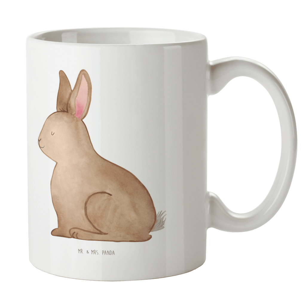 Tasse Hase sitzend Ostern, Frohe Ostern, Ostergrüße, Osterblume, Liebe, Grüße, Osterhase, Hase, Kaninchen Becher, Kaffeetasse, Kaffeebecher, Tee, Frühstück, Büro  Ostern, Osterhase, Ostergeschenke, Osternest, Osterdeko, Geschenk zu Ostern