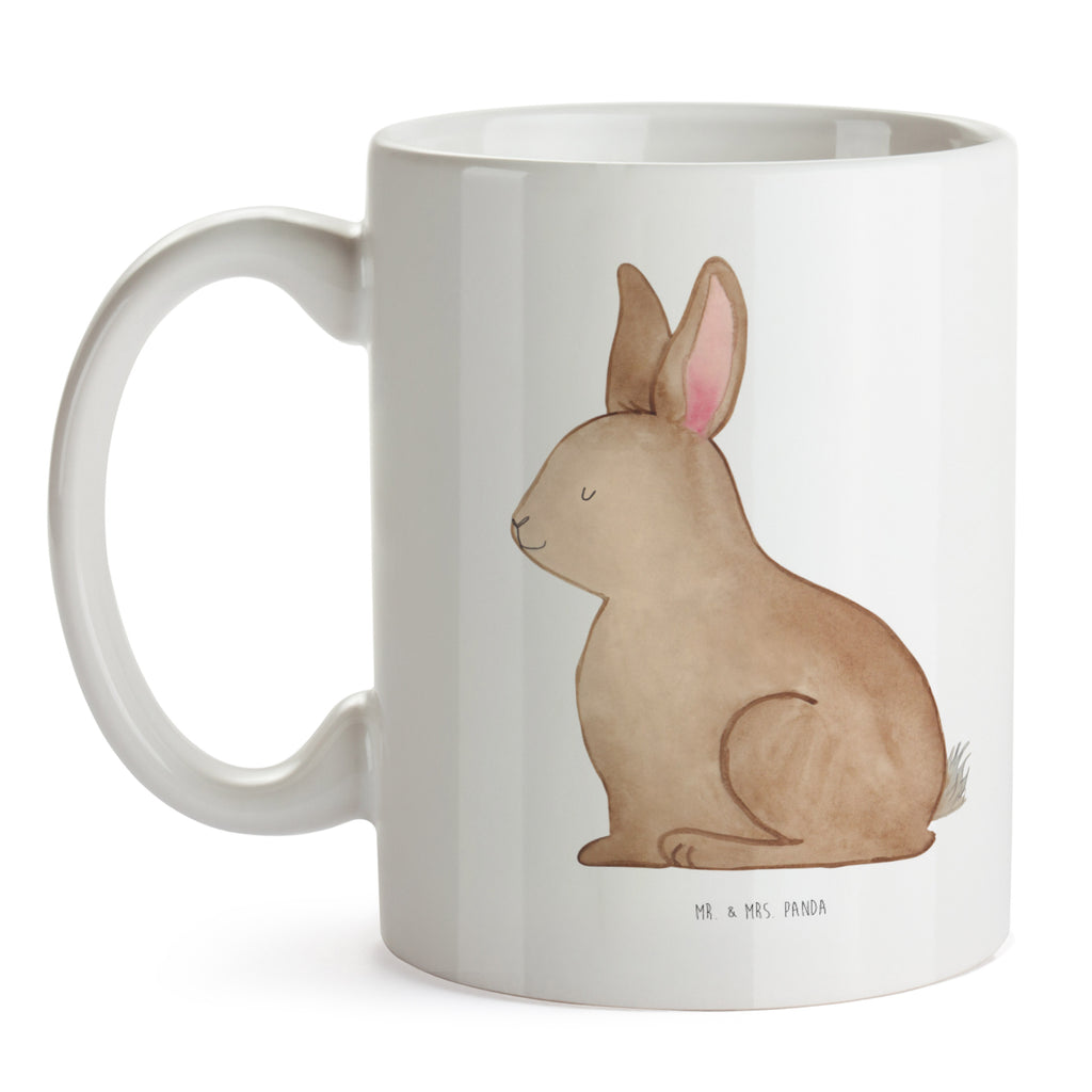 Tasse Hase sitzend Ostern, Frohe Ostern, Ostergrüße, Osterblume, Liebe, Grüße, Osterhase, Hase, Kaninchen Becher, Kaffeetasse, Kaffeebecher, Tee, Frühstück, Büro  Ostern, Osterhase, Ostergeschenke, Osternest, Osterdeko, Geschenk zu Ostern