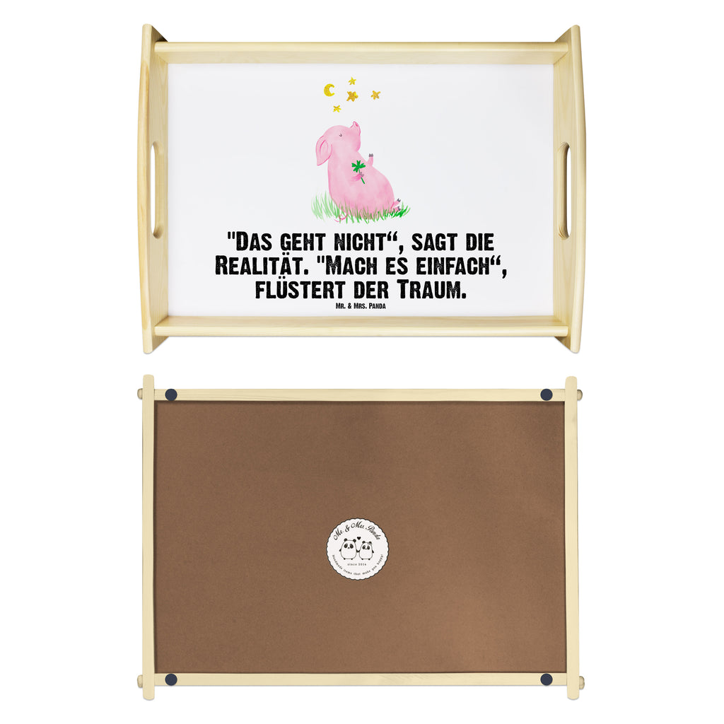 Serviertablett Glücksschwein Tablett, Holztablett, Küchentablett, Dekotablett, Frühstückstablett, Tiermotive, Gute Laune, lustige Sprüche, Tiere, Glücksschwein. Glück, Schwein, Schweinchen, Sterne, Sernchen, Ziele, Träume, Motivation, Glücksbringer