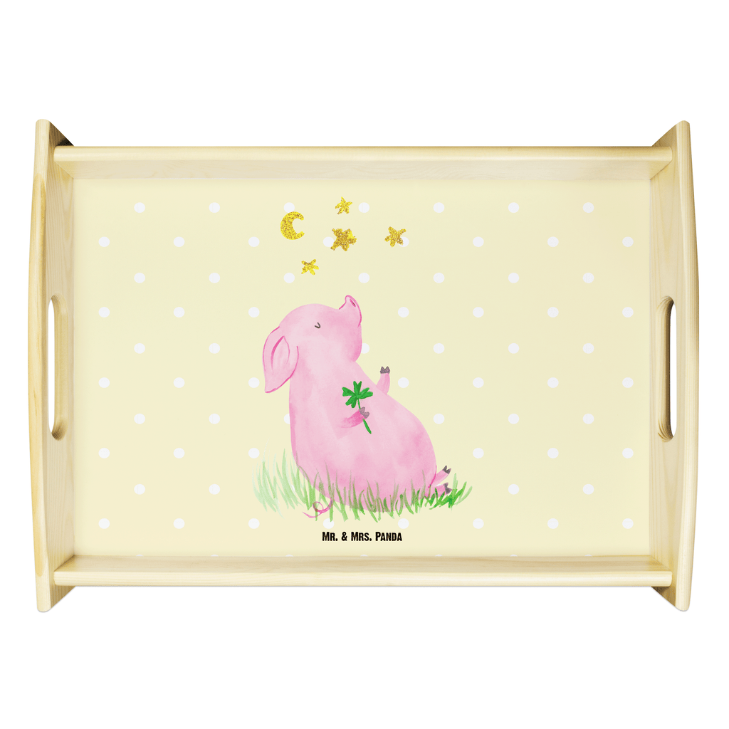 Serviertablett Glücksschwein Tablett, Holztablett, Küchentablett, Dekotablett, Frühstückstablett, Tiermotive, Gute Laune, lustige Sprüche, Tiere, Glücksschwein. Glück, Schwein, Schweinchen, Sterne, Sernchen, Ziele, Träume, Motivation, Glücksbringer