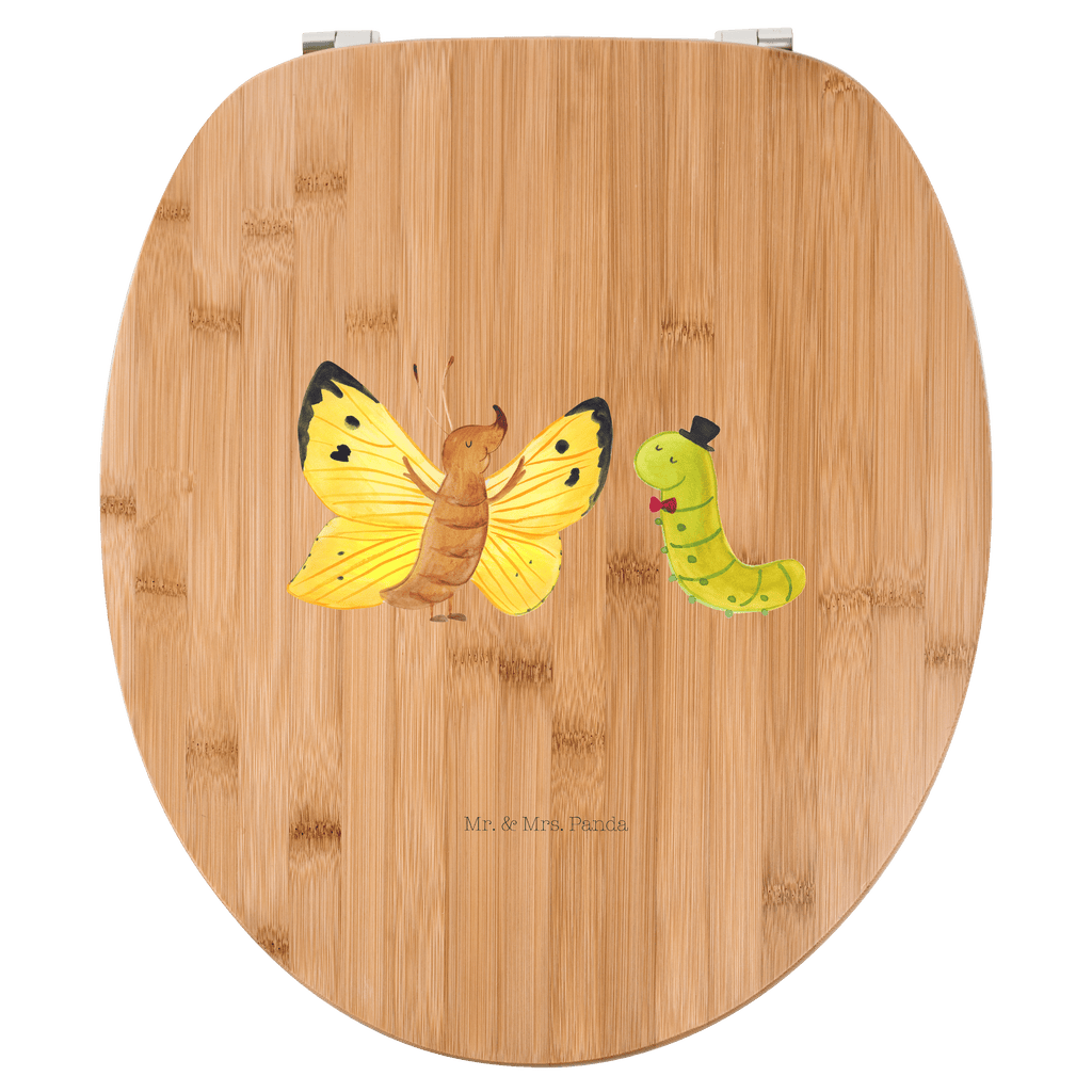 Motiv WC Sitz Raupe & Schmetterling Klobrille, Klodeckel, Toilettendeckel, WC-Sitz, Toilette, Tiermotive, Gute Laune, lustige Sprüche, Tiere, Raupe, Schmetterling, Zitronenfalter, Entwicklung, Erwachsen werden, Kokon, Hut, Hütchen, Schönheit, Aufwachsen