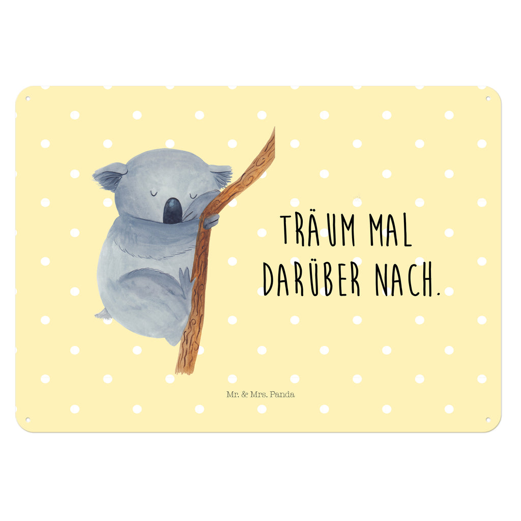 Blechschild Koalabär Koala, träumen, Traum, schlafen, Schlafzimmer, Traumland, Bär, Koalabär Blechschild, Metallschild, Geschenk Schild, Schild, Magnet-Metall-Schild, Deko Schild, Wandschild, Wand-Dekoration, Türschild, Wandschild, Metallschild  süße Tiermotive, gute Laune, lustige Sprüche, Tiere