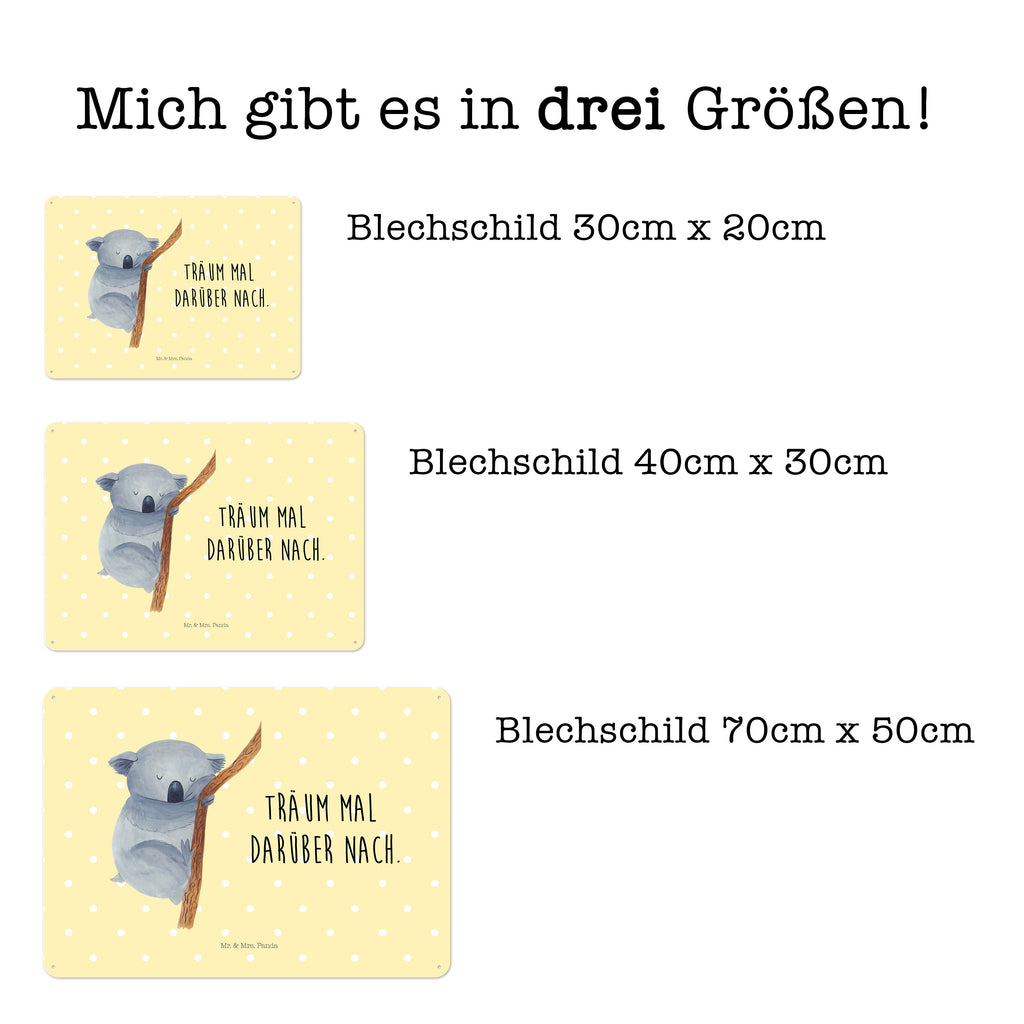 Blechschild Koalabär Koala, träumen, Traum, schlafen, Schlafzimmer, Traumland, Bär, Koalabär Blechschild, Metallschild, Geschenk Schild, Schild, Magnet-Metall-Schild, Deko Schild, Wandschild, Wand-Dekoration, Türschild, Wandschild, Metallschild  süße Tiermotive, gute Laune, lustige Sprüche, Tiere