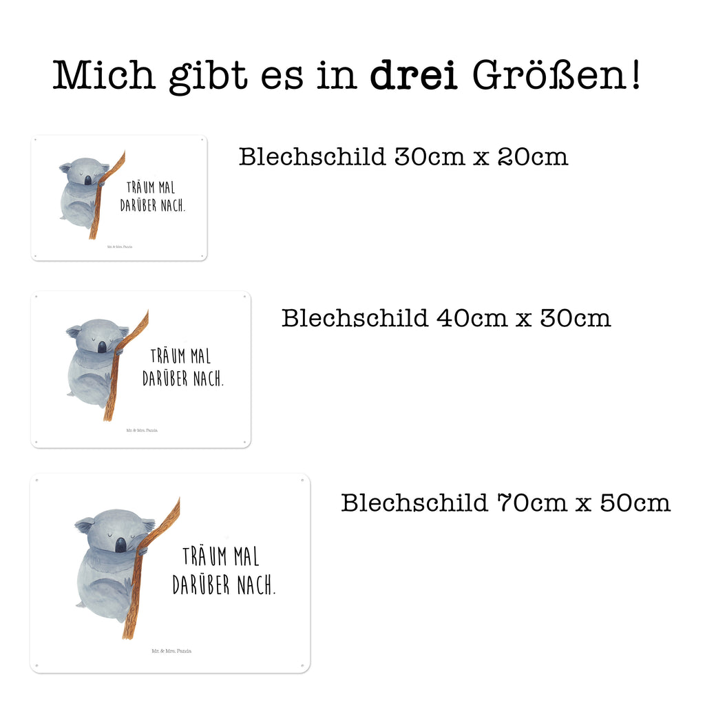 Blechschild Koalabär Koala, träumen, Traum, schlafen, Schlafzimmer, Traumland, Bär, Koalabär Blechschild, Metallschild, Geschenk Schild, Schild, Magnet-Metall-Schild, Deko Schild, Wandschild, Wand-Dekoration, Türschild, Wandschild, Metallschild  süße Tiermotive, gute Laune, lustige Sprüche, Tiere