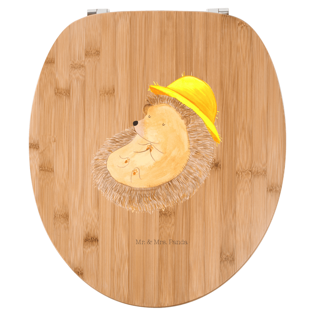Motiv WC Sitz Igel betet Klobrille, Klodeckel, Toilettendeckel, WC-Sitz, Toilette, Tiermotive, Gute Laune, lustige Sprüche, Tiere, Igel, Igel mit Hut, Sonnenhut, Gott, Amen, beten, Leben, Dankbarkeit, Dankbar sein, dankbar, genießen