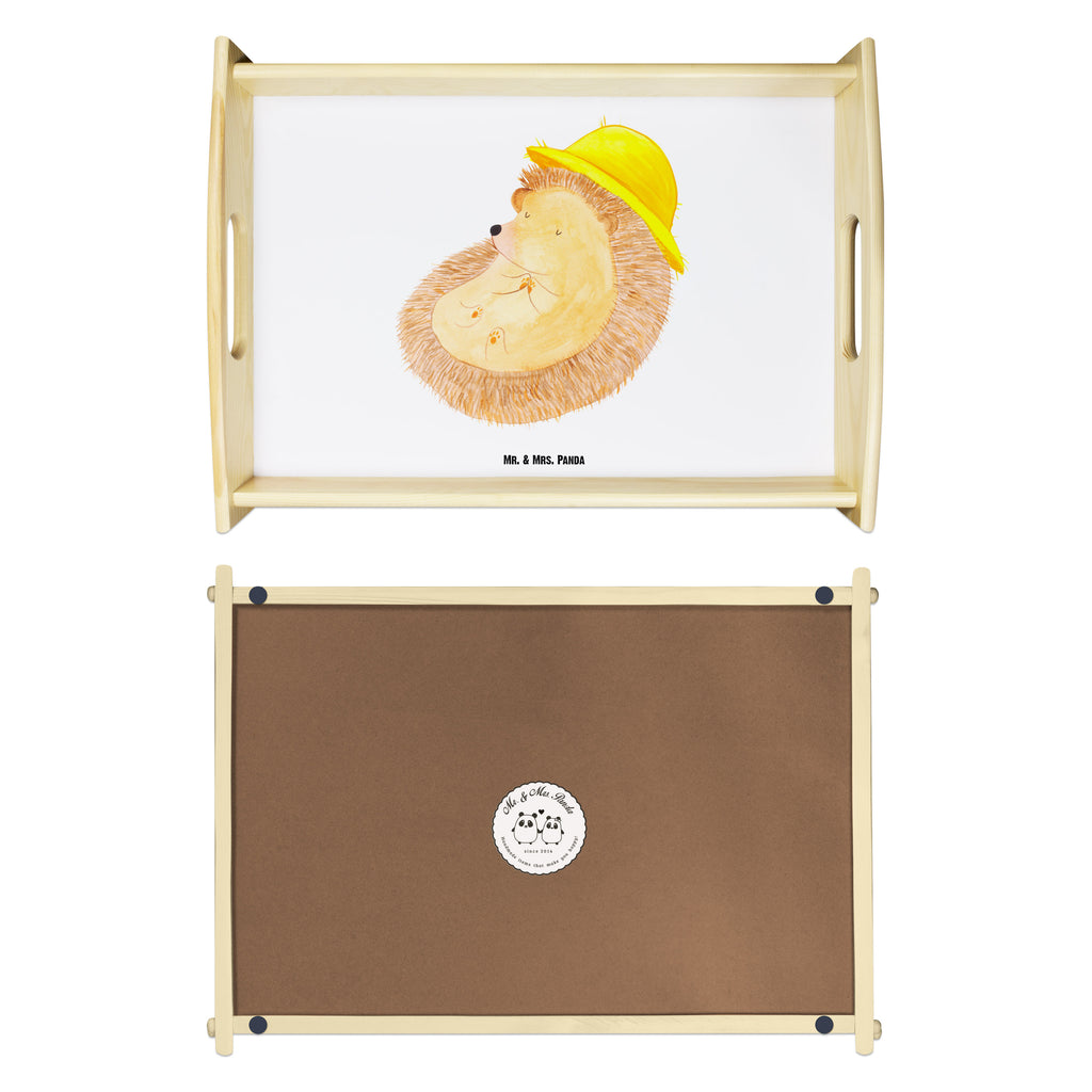 Serviertablett Igel betet Tablett, Holztablett, Küchentablett, Dekotablett, Frühstückstablett, Tiermotive, Gute Laune, lustige Sprüche, Tiere, Igel, Igel mit Hut, Sonnenhut, Gott, Amen, beten, Leben, Dankbarkeit, Dankbar sein, dankbar, genießen