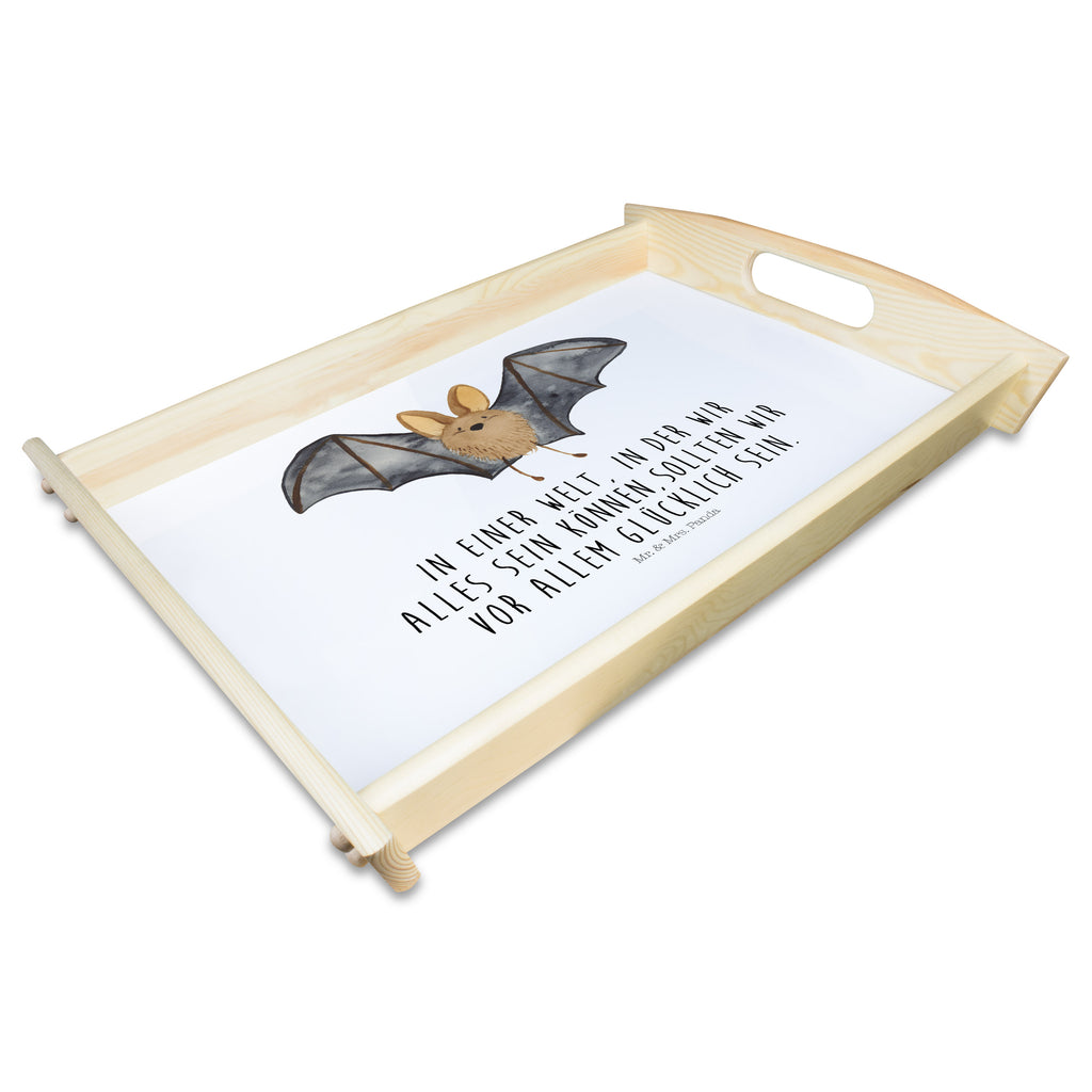 Serviertablett Fledermaus Flügel Tablett, Holztablett, Küchentablett, Dekotablett, Frühstückstablett, Tiermotive, Gute Laune, lustige Sprüche, Tiere