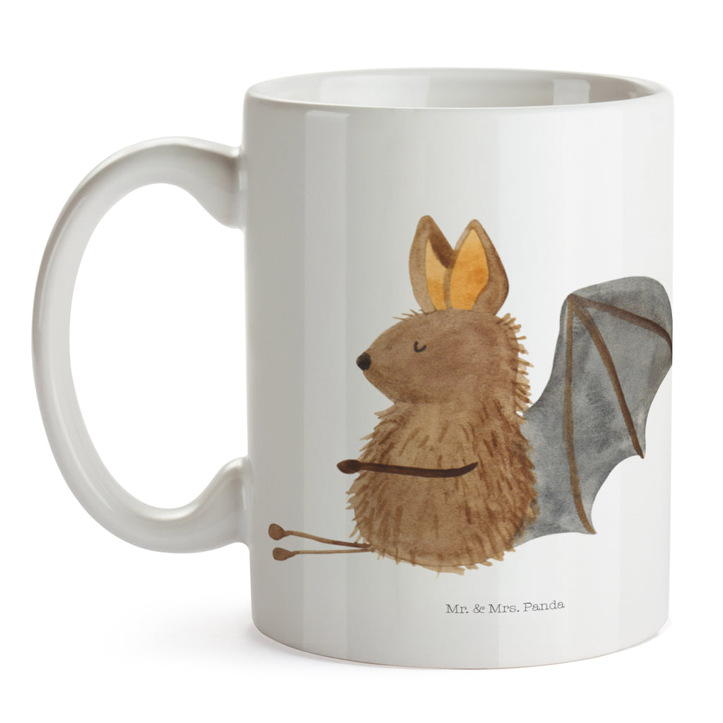 Tasse Fledermaus sitzend Fledermaus, Fledermäuse, Motivation, entspannen Becher, Kaffeetasse, Kaffeebecher, Tee, Frühstück, Büro  süße Tiermotive, gute Laune, lustige Sprüche, Tiere