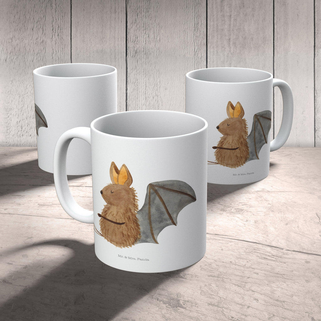 Tasse Fledermaus sitzend Fledermaus, Fledermäuse, Motivation, entspannen Becher, Kaffeetasse, Kaffeebecher, Tee, Frühstück, Büro  süße Tiermotive, gute Laune, lustige Sprüche, Tiere