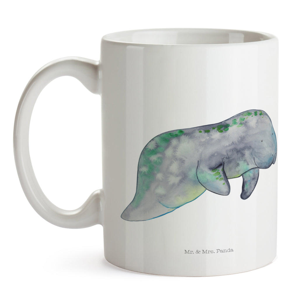 Tasse Seekuh chillt Seekuh, Seekühe, Diät, Abnehmen, Zucker, Diätwahn, Essen, Süßigkeiten Becher, Kaffeetasse, Kaffeebecher, Tee, Frühstück, Büro  Meerestiere, Meer, Urlaub