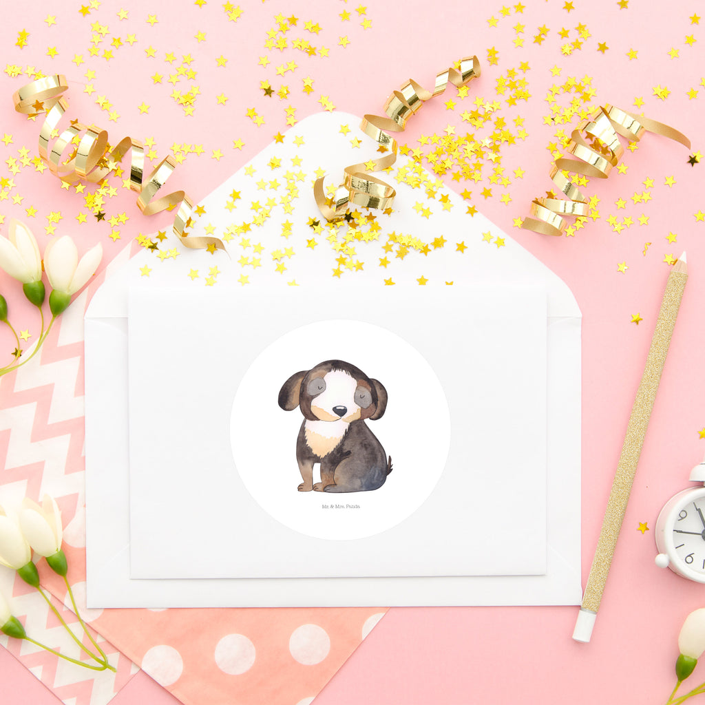 80mm Rund Aufkleber Hund entspannt Sticker, Aufkleber, Etikett, Hund, Hundemotiv, Haustier, Hunderasse, Tierliebhaber, Hundebesitzer, Sprüche, schwarzer Hund, Hundeliebe, Liebe, Hundeglück