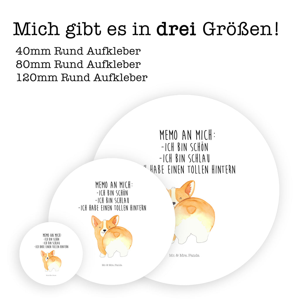 40mm Rund Aufkleber Corgie Po Sticker, Aufkleber, Etikett, Hund, Hundemotiv, Haustier, Hunderasse, Tierliebhaber, Hundebesitzer, Sprüche, Corgie, Hundeliebe, Motivation, Selbstliebe, Spruch