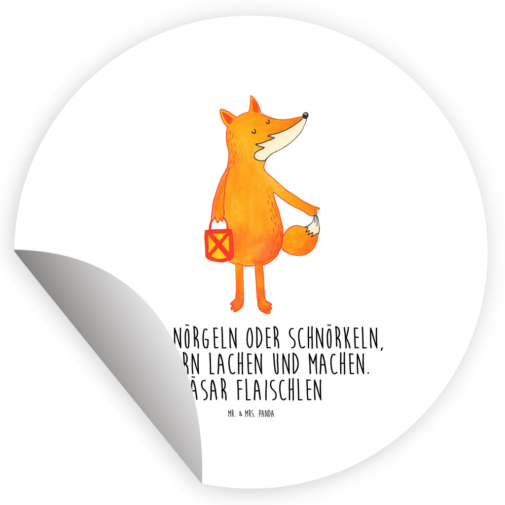 40mm Rund Aufkleber Fuchs Laterne Sticker, Aufkleber, Etikett, Fuchs, Füchse, Spruch trösten, Liebeskummer Spruch, Laterne, Sankt Martin, Laternenumzug, Aufmuntern, Cäsar Otto Hugo Flaischlen