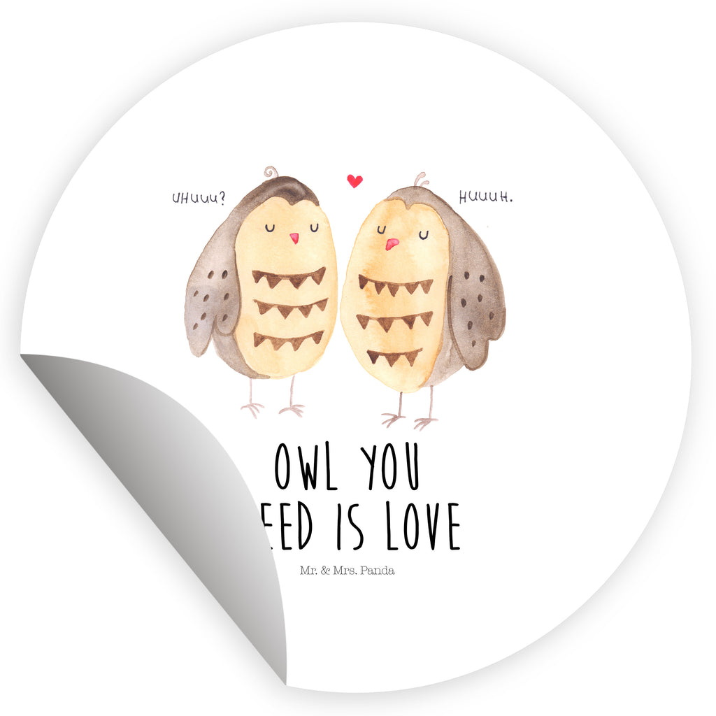 40mm Rund Aufkleber Eule Liebe Sticker, Aufkleber, Etikett, Eule, Eule Deko, Liebe, Hochzeit Spruch, Owl, All you need is love, Liebe Spruch, Freundin Geschenk, Freund, Wortspiel lustig