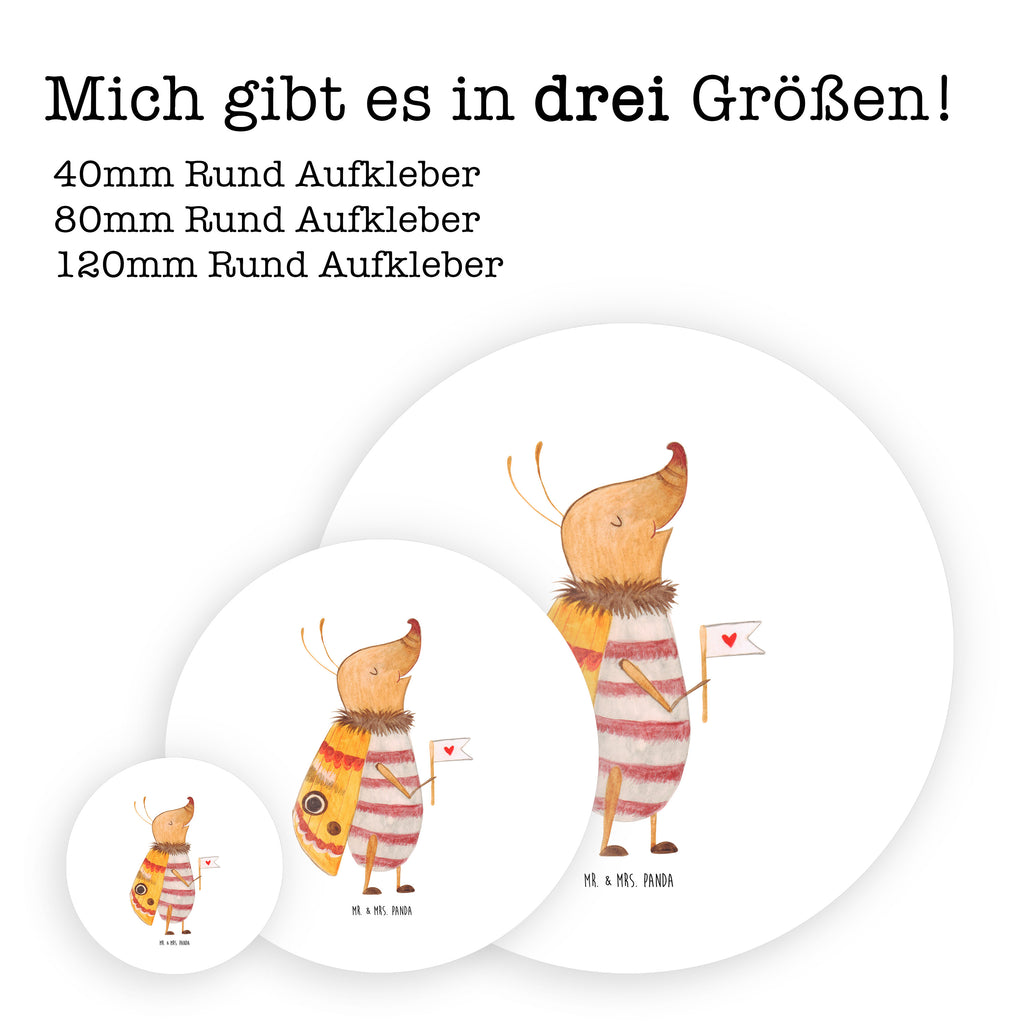 40mm Rund Aufkleber Nachtfalter mit Fähnchen Sticker, Aufkleber, Etikett, Tiermotive, Gute Laune, lustige Sprüche, Tiere, Nachtfalter, Käfer, Spruch lustig, Spruch witzig, süß, niedlich, Küche Deko, Was kostet die Welt