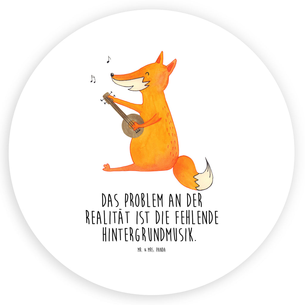 40mm Rund Aufkleber Fuchs Gitarre Sticker, Aufkleber, Etikett, Fuchs, Füchse, Geschenk Musiker, Musik Spruch, Musikerin, Sänger, Sängerin, Gitarre