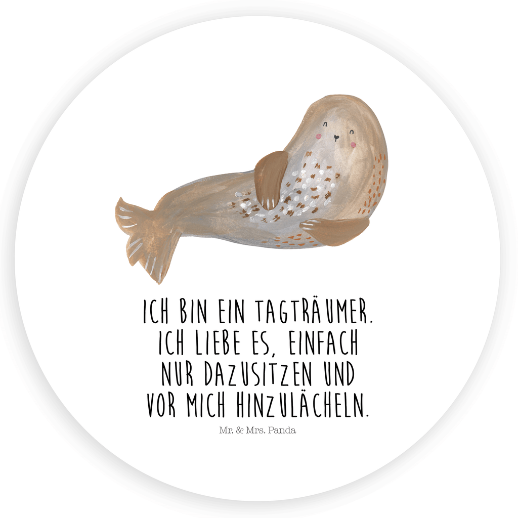 40mm Rund Aufkleber Robbe lachend Sticker, Aufkleber, Etikett, Tiermotive, Gute Laune, lustige Sprüche, Tiere, Robbe, Robben, Seehund, Strand, Meerestier, Ostsee, Nordsee