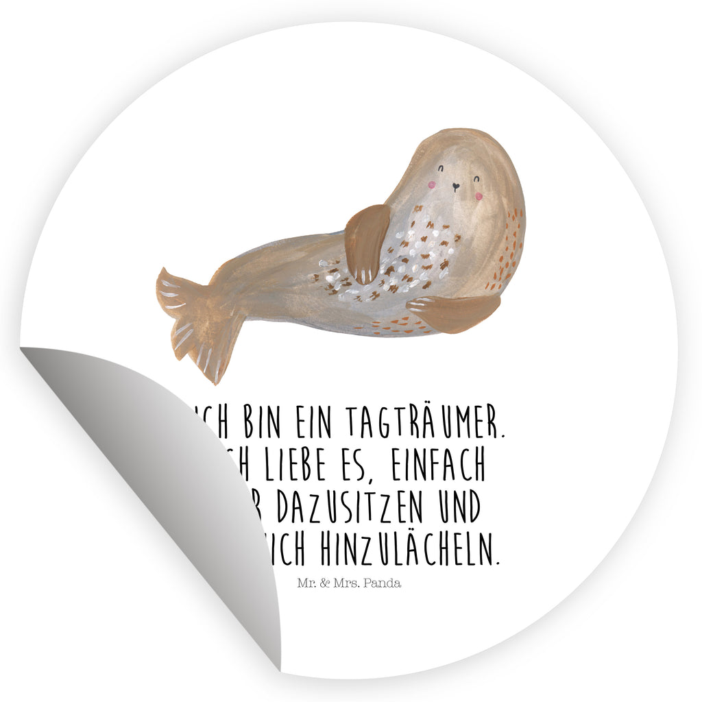 40mm Rund Aufkleber Robbe lachend Sticker, Aufkleber, Etikett, Tiermotive, Gute Laune, lustige Sprüche, Tiere, Robbe, Robben, Seehund, Strand, Meerestier, Ostsee, Nordsee