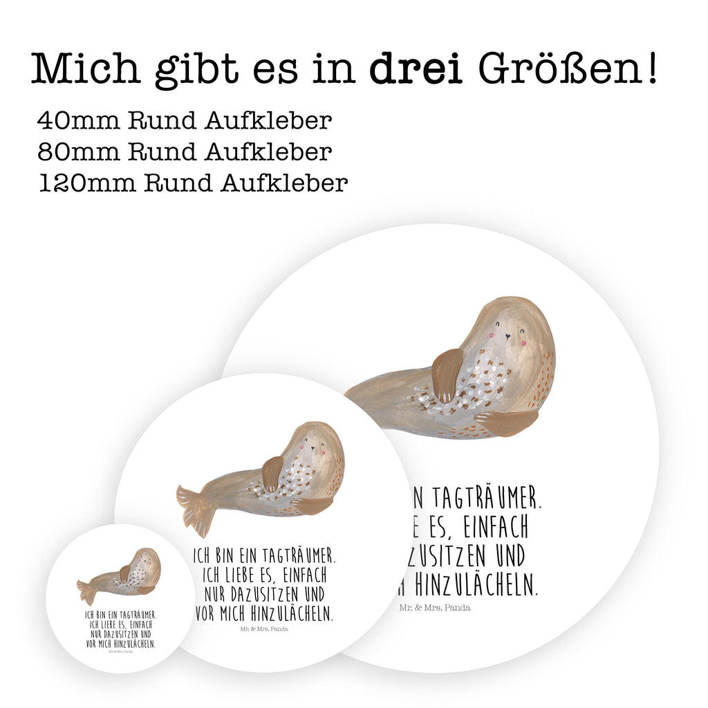 40mm Rund Aufkleber Robbe lachend Sticker, Aufkleber, Etikett, Tiermotive, Gute Laune, lustige Sprüche, Tiere, Robbe, Robben, Seehund, Strand, Meerestier, Ostsee, Nordsee