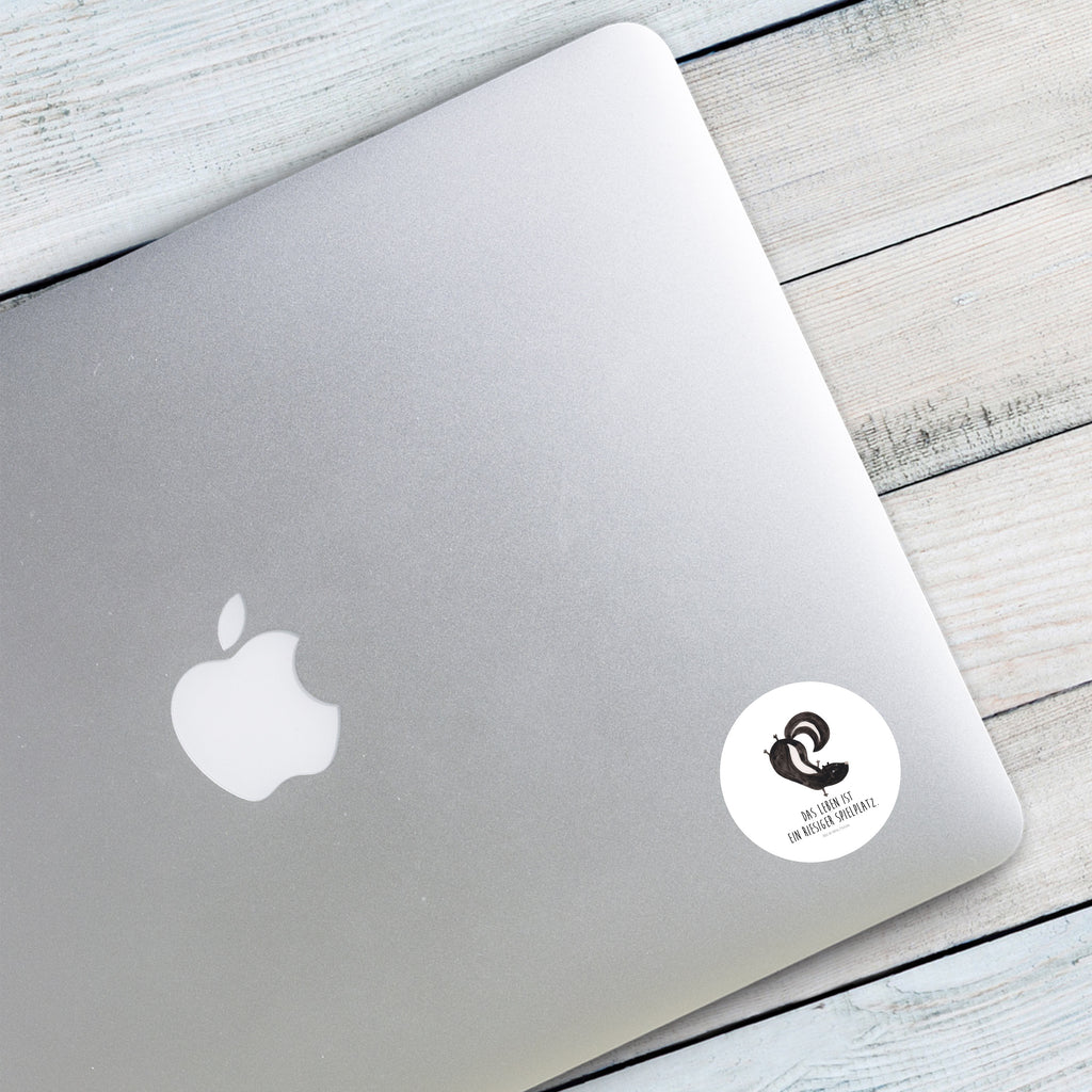 40mm Rund Aufkleber Stinktier Handstand Sticker, Aufkleber, Etikett, Stinktier, Skunk, Wildtier, Raubtier, Stinker, Stinki, Spielplatz, verpielt, Kind