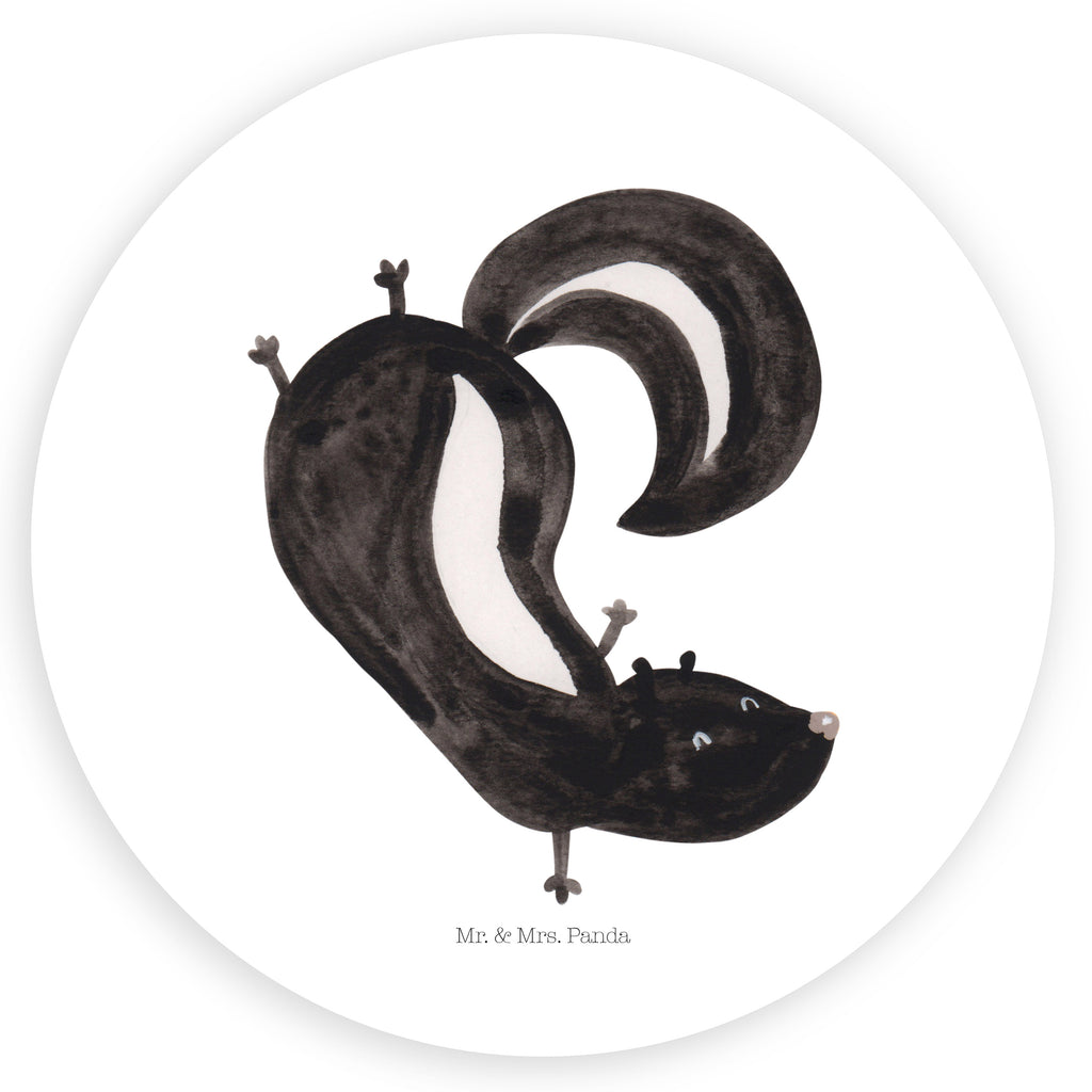 40mm Rund Aufkleber Stinktier Handstand Sticker, Aufkleber, Etikett, Stinktier, Skunk, Wildtier, Raubtier, Stinker, Stinki, Spielplatz, verpielt, Kind