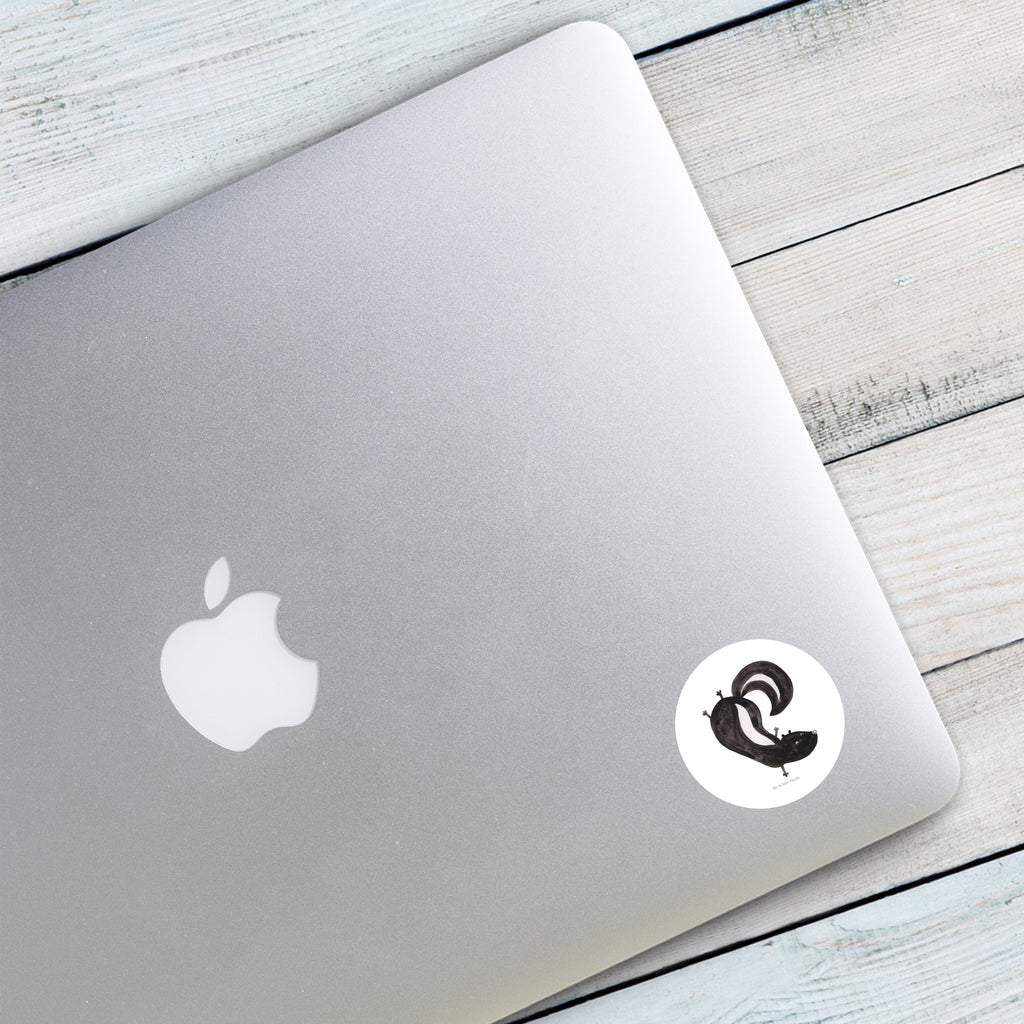 40mm Rund Aufkleber Stinktier Handstand Sticker, Aufkleber, Etikett, Stinktier, Skunk, Wildtier, Raubtier, Stinker, Stinki, Spielplatz, verpielt, Kind